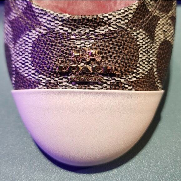 Coach Chelsea Colorblock Signature Logo Leather Ballet Flats 9.5 - Picture 5 of 11